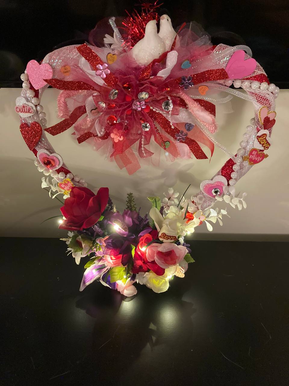 Second holiday flower arrangement by Kitty’s Craft Corner