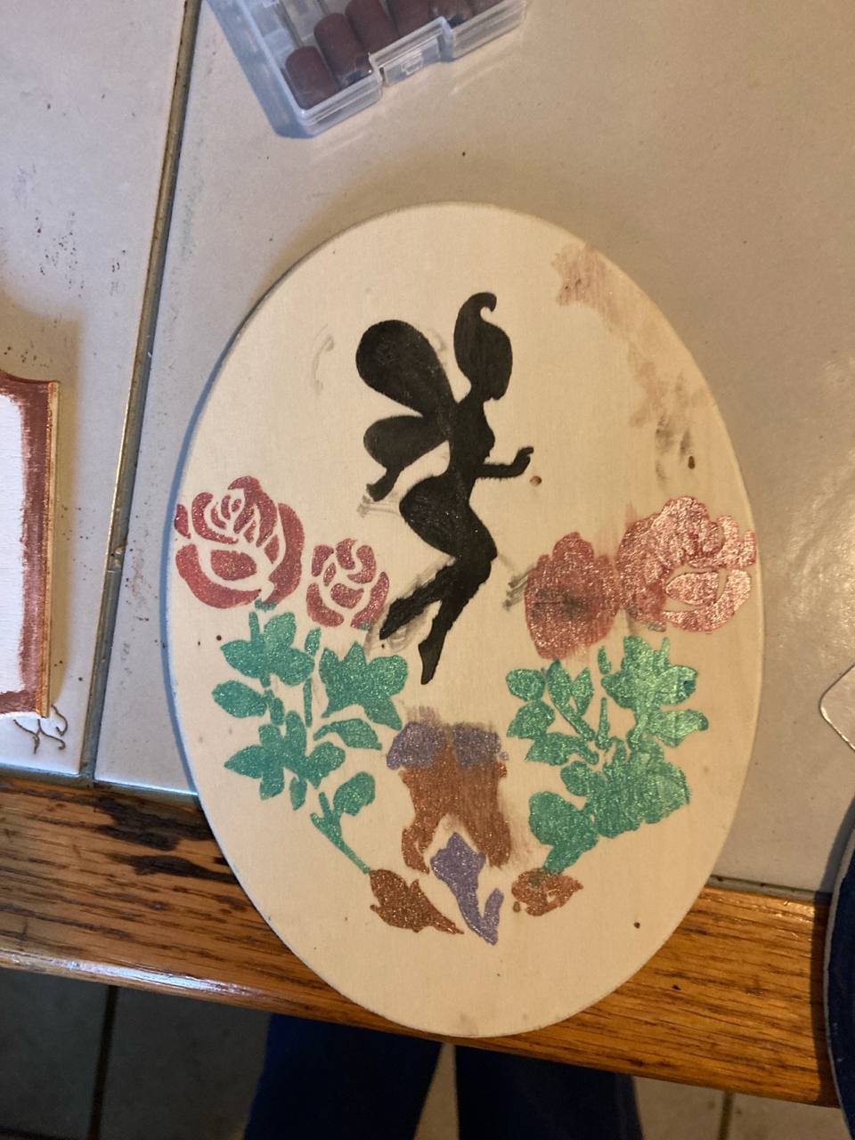 Small painted wood plaque by Kitty’s Craft Corner